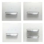 Manufacture Tact 86 Type 1 2 3 4 Gang 1 2 Way Socket Crystal Tempered Glass Reset Toggle Switch