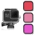 Import Manufacturer gopro8 camera accessories waterproof shell diving lens special use filters red purple pink for GoPro8 Hero8 from China