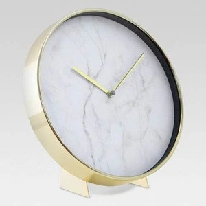 marble & metal clock