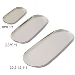 Matel Trinket Tray Towel Storage Dish Plate Tea Fruit Trays Stainless Steel Dish Plate