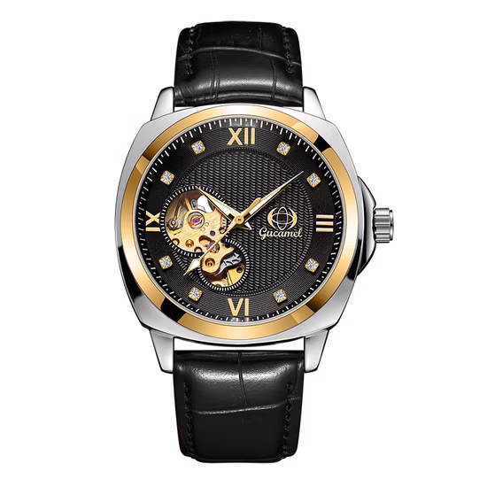 Import Mechanical Watches for Men Skeleton Automatic Moon Phase Men?s Business Relojes Wristwatch Waterproof Moons Watch from China
