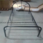 metal frame school military adult single metal bed