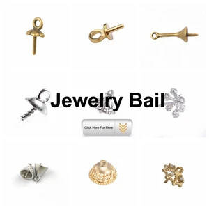 metal jewelry components pendant pinch bails connector bead cap cone cord tips end caps wholesale brass jewelry findings