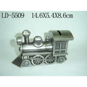 Metal locomotive money box