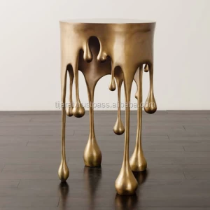 METAL LUXURY TEA TABLE / SOFA SIDE TABLE / MODERN LIVING ROOM FURNITURE DRIP SIDE TABLE UNOQUE DESIGN LIVING ROOM STAND
