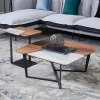 Minimalist solid wood irregular tea table table and chair combination living room household small tea table