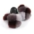 Import Mix Color Wholesale Fake Fur Pom Pom Slippers Color Bottom Fur Slides For Women Faux Fur Slippers from China