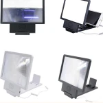 Mobile phone screen amplifier with horn video magnifying glass folding eye protection
