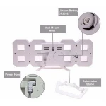 Modern Design 3d Digital LED Wall Clock 12/24 Hour Table Desk Alarm Snooze Timer