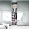 Modern modular bedroom sliding pvc glass door wardrobe