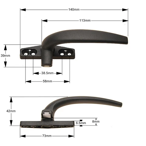 Buy Modern New Design Custom Aluminum Alloy Window Handle Window And ...