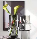 Modern New Type Unique Glass Vases Wedding Centerpiece Glass Flower Vase tall reversible clear crystal vase