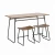 Import Modern Simple Structure Room Furniture Dining Table Wood Top Restaurant Metal Iron Chair table from China
