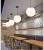 Import Modern single off-white led bubble ball glass hanging pendant lamp from China
