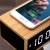Modern Wooden LED Digital Wireless Charging Alarm Clock with Quality Speaker