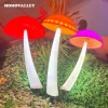 Momovalley good price 15cm 20cm 25cm red yellow purple led mushroom night light christmas garden decoration