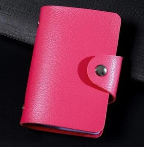 Multi Card Organizer Wallet PU Leather Credit Card Holder With 24 Card Slots
