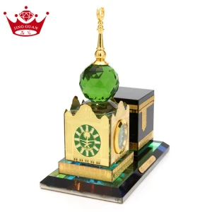 Muslim religious crystal Mecca royal clock home car decoration