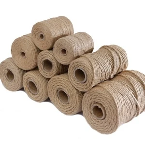 Natural Jute Twine Durable Industrial Packing Materials Duty  Brown Twine Jute Rope Burlap String For Arts Crafts &amp; Gardening