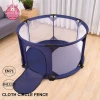 Navy circle round style cloth baby safety playpen