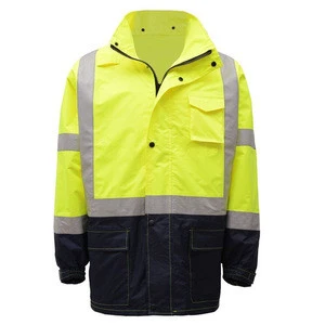New 2020 Protective Gear Hi Vis Reflective Safety Coat Rain Jacket