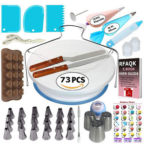 new 74 pcs Cake Decorating Supplies Set Baking Tools Kit with 42Icing Tips, 3 Coupler, 2 Silicone Bag 10 Disposable Bags