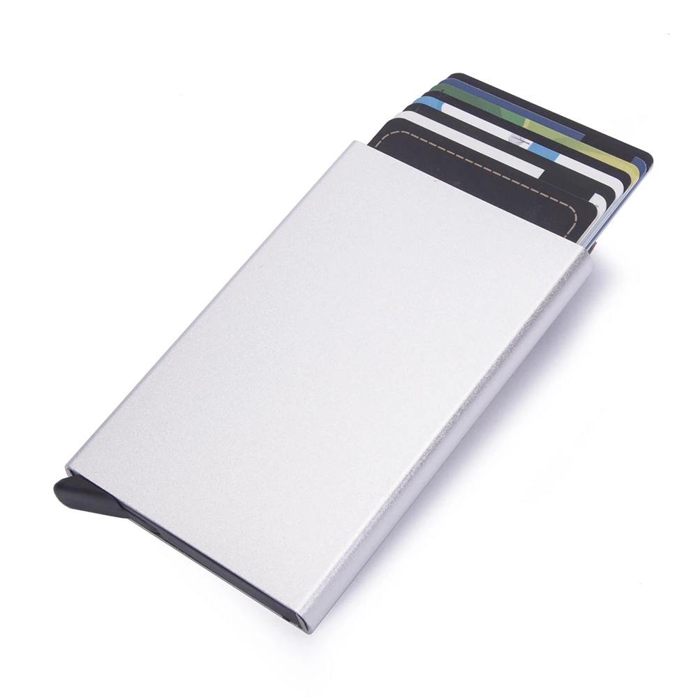 New Arrive Durable Metal Wallet Factory Mutil Colors Aluminum RFID Function Card Holder