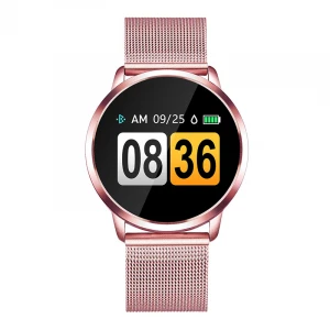 New best-selling metal strap Full round screen Sport Smart Watch Q8 bracelet for men&#x27;s business casual