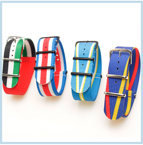 New Colorful Woven Nylon Watch Band Fabric Wrist Strap For fashion Watch 22 mmx275mm WatchBands