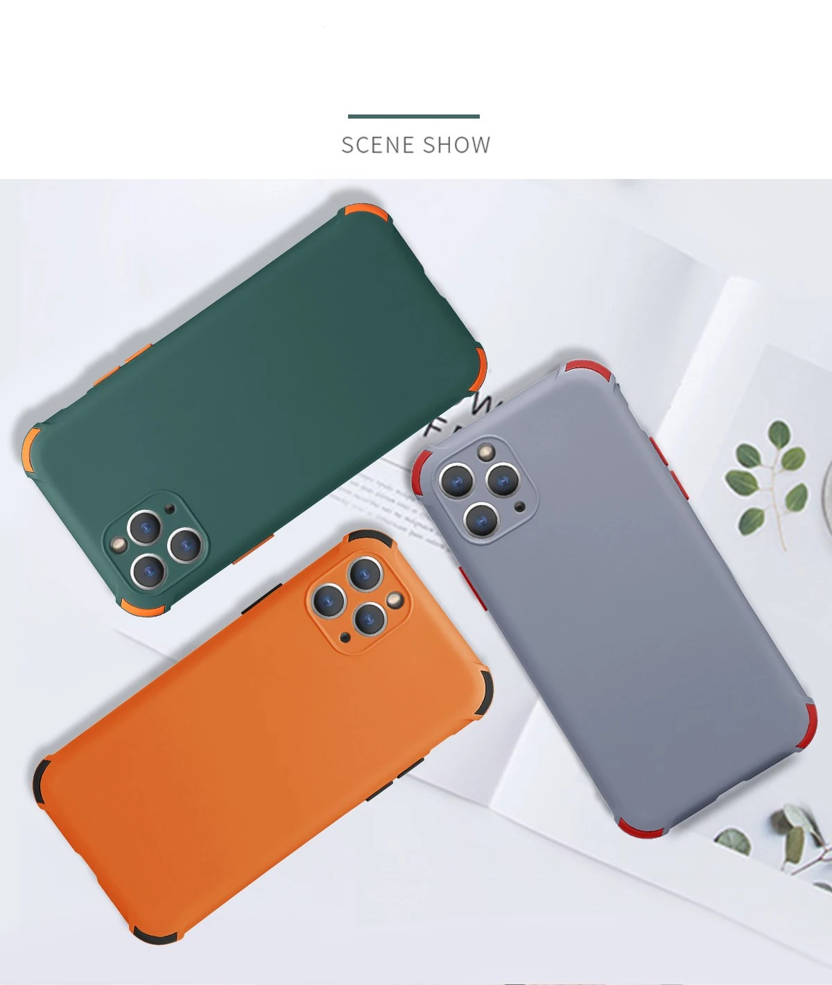 New Design Brand TPU Soft Breathable Contrast Color ShockProof Cover Phone Case Silicone For All Phone