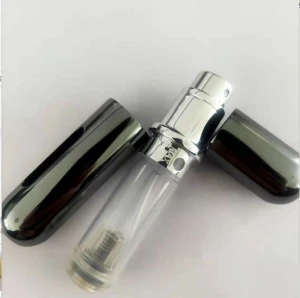 New Design Press Head Portable Travel Dispensing Small Sample Bottle Liquid Spray Bottle perfume bottle crimp pump
