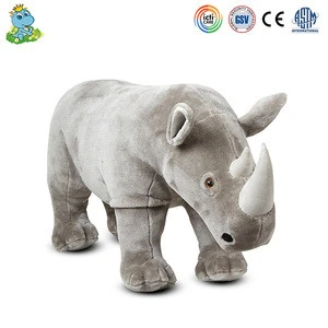 New design real life custom plush rhinoceros baby funny soft chair toys