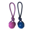 New Design TPR Spiky Ball Handle Pet Dog Chew Toy With Rope