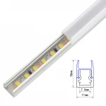 New Design Up & Down Lighting 11*18mm Led Aluminum Profile For Shelf Alu Profil Base Led Strip Light Aluminium Kitchen Profile