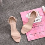 New Fashion Design Peep Toe Paint Black Apricot 8cm High Heel Sandals Women High Heel Shoes