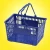 New high quality shopping malls large supermarket shopping basket plastic basket convenience store KTV hand basket