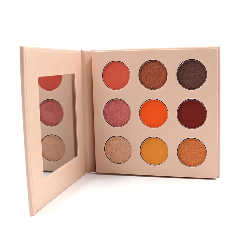 New hot sale wholesale high pigment cardboard 9 color private label eyeshadow palette