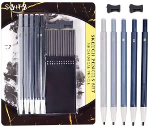 New pencil set including HB 2B 4B 6B 8B student children 3.0mm Mechanical Pencil drawing use