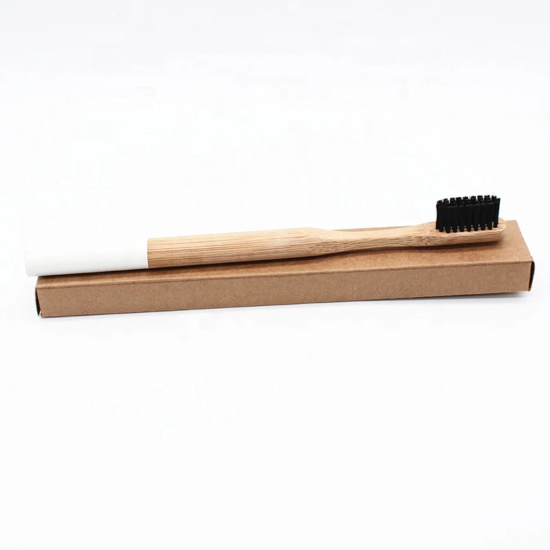 New Product Home Eco-frendly Round Hhandle Bamboo Toothbrush 100% Biodegradable