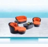 New Wicker Sofa Set with Feet Stool Outdoor used rattan Sofa for Sale