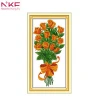 NKF The Present Rose Flower Embroidery Cross Stitch DIY 11CT 14CT Cross Stitch Kit Handmade Embroidery for Needlework
