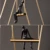Nodic Wholesale Man swing modern black resin crafts sculpture home decoration