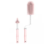 Non-toxic Soft Food Grade Silicone Bottle Cleaner Brush Set Water Bottle Cleaning And Scrubbing Brush Set