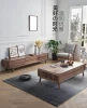 Nordic minimalist black walnut wooden living room furniture tv cabinet modern