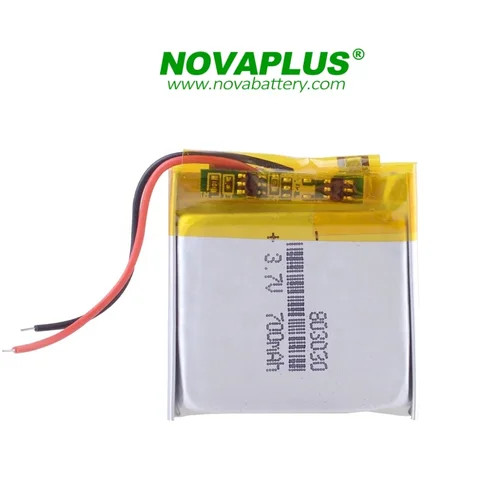 NOVA 803030 3.7v 700mah 750mAh 800mAh lipo rechargeable battery IEC62133 BIS CB Wholesale price high quality