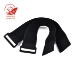 OEM manufacturers adjustable elastic loop hook strap fastener with plastic buckle