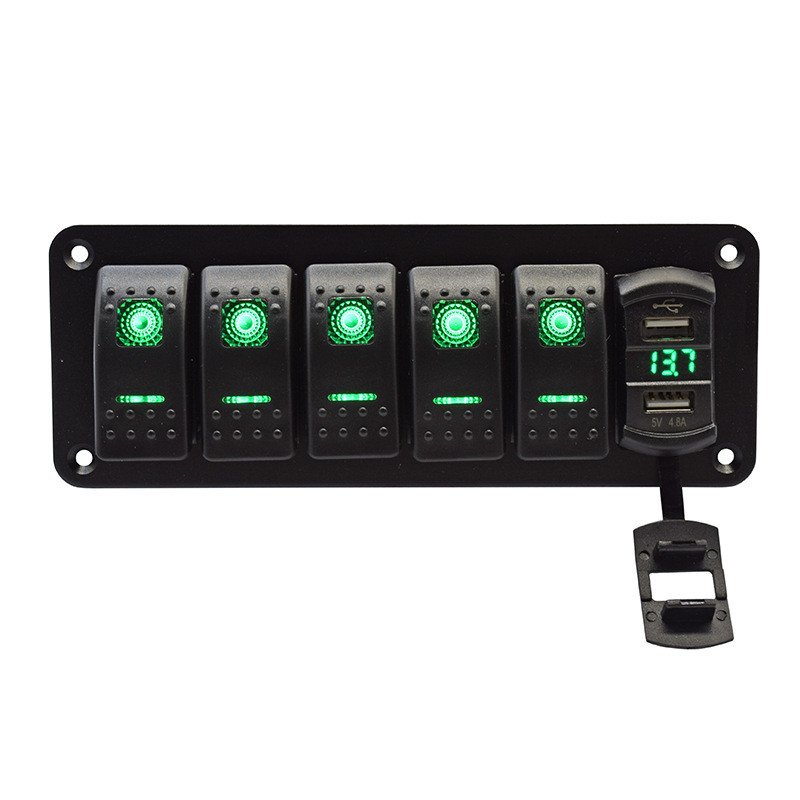 Buy On-off Usb4.8a 6-position Rocker Switch Refitted For Rv Bus Yacht ...