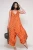 Import Orange Tie & Die Spaghetti Strap Loose One Piece Jumpsuit Tie Dye Hollow Out Rompers One Piece Sleeveless Dress V-neck Jumpsuit from China