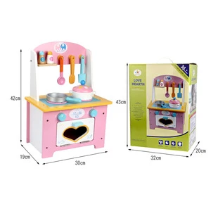 Organic baby toys child wooden simulation pink lovely hearth kids kitchen pretend play toys