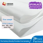 Organic Bamboo Viscose Rayon Non-Woven Roll Woodpulp Cellulose Pet 100 Polyester 100% Cotton Non Woven Spunlace Nonwoven Fabric